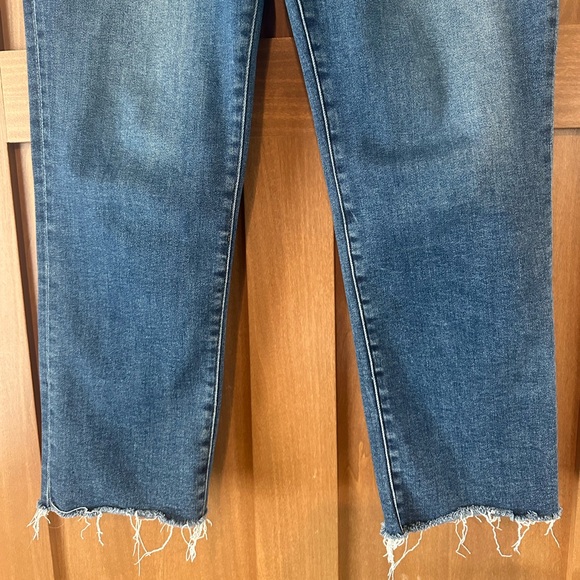 KUT from the Kloth Reese High-Rise Fab AB Ankle Straight Raw Hem Jeans size 10 - Picture 3 of 13